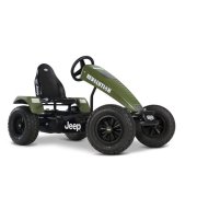 BERG Gokart XL Jeep Revolution BFR-3 mit Gangschaltung olivegrün mit Anhänger