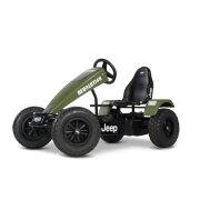 BERG Gokart XL Jeep Revolution BFR-3 mit Gangschaltung olivegrün mit Anhänger