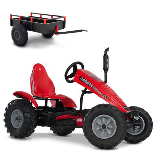 BERG Gokart XL Traxx Case IH BFR-3 mit Gangschaltung mit Anhänger