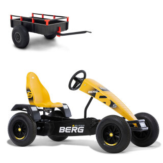 BERG Gokart XL B.Super Yellow gelb BFR-3 mit Gangschaltung mit Anhänger