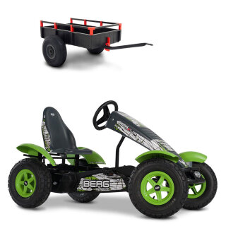 BERG Gokart XL X-Plore BFR-3 mit Gangschaltung mit Anhänger
