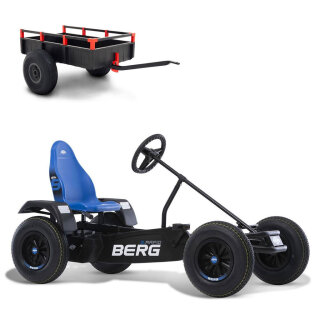 BERG Gokart XL B. Rapid Blue blau BFR mit Anhänger