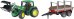 Bruder John Deere 6920 Traktor mit Frontl. + Holztransportanhänger