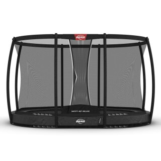 BERG Grand Champion InGround 350 x 250 oval  Grey / grau + Safety Net Deluxe