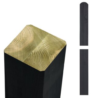 PLUS Premium Leimholzpfosten mit Kopfrundung NTR-A 9 x 9 x 268 cm