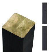 PLUS Cubic Premium-Pfosten 9 x 9 x 369 cm - Schwarz