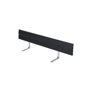 PLUS Rückenlehne mit Beschlag (für Plankenbank) - 166 cm - Schwarz