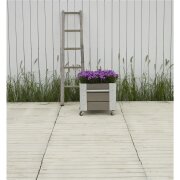 PLUS Cubic Blumenkasten mit Rädern - 45 cm - Graubraun