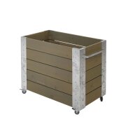 PLUS Cubic Blumenkasten mit Rädern - 50 x 87 x 70 cm...