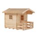 PLUS Spielhaus mit Terrasse - 198 x 162 x 153 cm unbehandelt