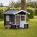 PLUS Spielhaus mit Terrasse - 198 x 162 x 153 cm unbehandelt