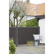 PLUS Futura WPC Zaun mit klarem Glas - 180 x 145 cm