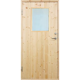 PLUS Nebeneingangstür, Std. m / Fenster, Profilverkleidung, inkl. Zarge, rechts, 886 x 1978 mm