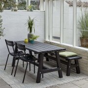 PLUS Country Plankentisch - 177 cm - Schwarz