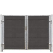 PLUS Futura WPC Doppeltor links - 197×145 cm + 16...