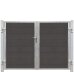 PLUS Futura WPC Doppeltor links - 197×145 cm + 16 cm Pfosten