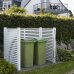 PLUS Tokyo Mülltonnenverkleidung - weiß - Pfosten zum eingraben