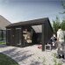 PLUS Multi Gartenhaus 10,5 m² - 2 Module Doppeltür & offene Fassade - 10,5 m² unbehandelt