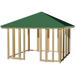 PLUS Pavillon 42 - 4 Seiten geschlossen - mit doppelter Schiebetür