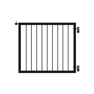PLUS Basic Einzeltor - 100×85 cm - Schwarz