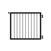 PLUS Basic Einzeltor - 100×85 cm - Schwarz