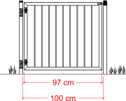 PLUS Basic Einzeltor - 100×85 cm - Schwarz