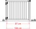 PLUS Basic Einzeltor - 100×85 cm - Schwarz