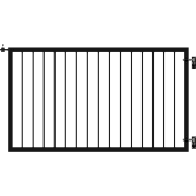 PLUS Basic Breites Tor - 150×85 cm - Schwarz -...