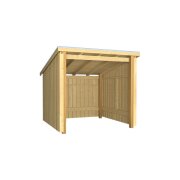 PLUS Nordic Fahrradunterstand 5 m² - 1 Modul offen m. Dachpappe / Aluleisten