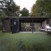 PLUS Nordic Multi Gartenhaus 14 m² - 3 Module Doppeltür & offene Fassade m. Dachpappe / Aluleisten