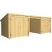 PLUS Nordic Multi Gartenhaus 14 m² - 3 Module m. 2 Doppeltüren & offene Fassade