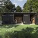 PLUS Nordic Multi Gartenhaus 14 m² - 3 Module m. 2 Doppeltüren & offene Fassade m. Dachpappe / Aluleisten