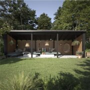 PLUS Nordic Multi Gartenhaus 14 m² - 3 Module offen...