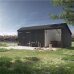 PLUS Multi Gartenhaus 15,5 m² - 3 Module Doppeltür & offene / geschlossene Fassade m. Dachpappe / Aluleisten