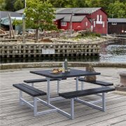 PLUS Picnic Kombimöbel - 200 cm - RePlast - Schwarz