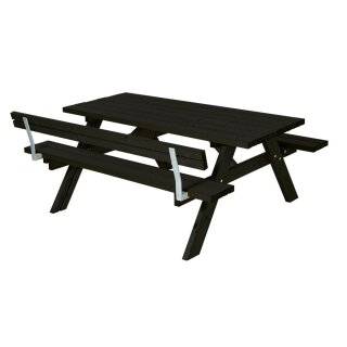 PLUS Kombimöbel mit Klappsitzen inkl. 1 Rückenlehne - 177 cm - Schwarz