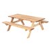 PLUS Kombimöbel 177x155x71/45 cm / mit Klappsitzen Thermowood