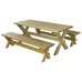 PLUS Nostalgi Plankengarnitur - 177 cm - 1 Tisch und 2 Bänke
