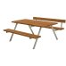 PLUS Alpha Kombimöbel mit 1 Rückenlehne - 177 cm - Farbgrundiert Teak