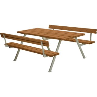 PLUS Alpha Kombimöbel mit 2 Rückenlehnen - 177 cm - Farbgrundiert Teak