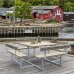 PLUS Picnic Kombimöbel m / 4 Rückenlehnen - 224 cm - Druckimprägniert