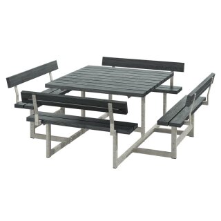 PLUS Picnic Kombimöbel m / 2 Rückenlehnen - 224 cm - ReTe x - Grau
