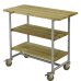PLUS Urban Picknick Pflanz- / Grilltisch m / 2 Regalfächern - 100 cm - Druckimprägniert