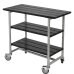 PLUS Urban Picknick Pflanz- / Grilltisch m / 2 Regalfächern - 100 cm - Schwartz
