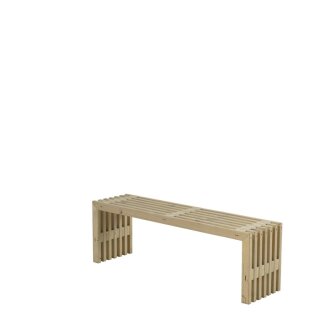 PLUS Rustikale Lattenbank 138 x 36 cm - Farbrundiert treibholz