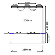 PLUS Schaukelgestell Metall 246 x 9 x 203 cm inkl....