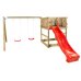 PLUS Play Spielturm mit Schaukelanbau inkl. roter Rutsche