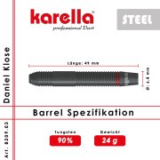 Karella Steeldart Karella Daniel Klose  90% Tungsten, 24g