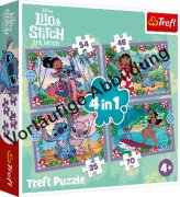 4 in 1 Puzzle 35, 48, 54, 70 Teile – Lilo &...