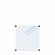 PLUS Mattes Glaszaun inkl. 4 Glasbeschläge Schwartz